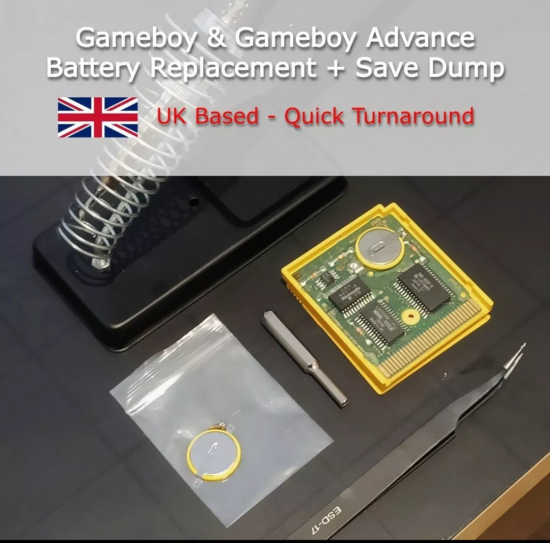 Soldering iron and Pokemon yellow battery swap
